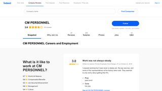 CM PERSONNEL Careers and Employment | Indeed.com