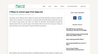 5 Ways to unlock apps from AppLock - PCMobiTech