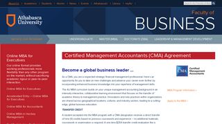 Certified Management Accountants (CMA) Agreement - AU Faculty of ...