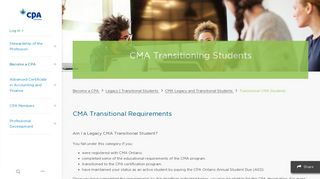 Transitional CMA Students | CPA Ontario