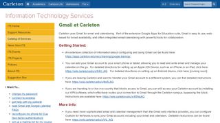 Gmail at Carleton | Information Technology Services | Carleton College