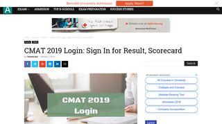 CMAT 2019 Login: Sign In for CMAT Answer Key, Response Sheet ...