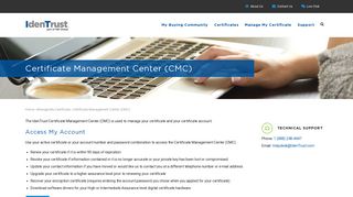 Certificate Management Center (CMC) | IdenTrust