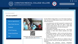 A patient? - CMC Vellore