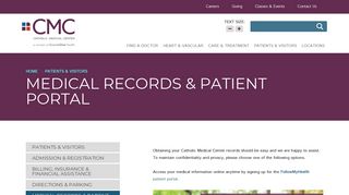 Patient Portal - Catholic Medical Center
