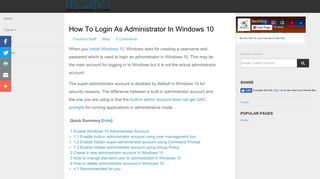 How To Login As Administrator In Windows 10 - iTechtics