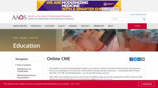 Online CME - AAOS