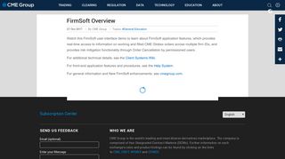 FirmSoft Overview - CME Group
