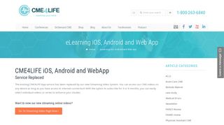 CME eLearning for iOS, Android and Web Applications - CME4Life