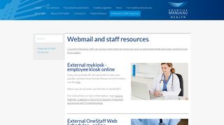 Webmail & Staff resources | Counties Manukau Health