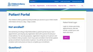 Patient Portal | Children's Mercy Kansas City