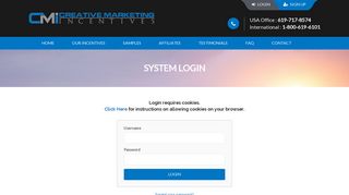 Login - CMI-Creative Marketing Incentives