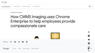 CMMS Imaging uses Chrome Enterprise to help employees provide ...