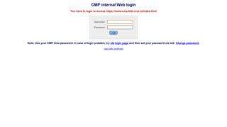 old login page - CMP internal Web login