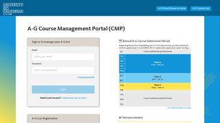 UCOP A-G Course Management Portal (CMP)