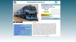 Report User Login - CMS | Report - Indian Railways