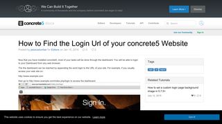 How to Find the Login Url of your concrete5 Website