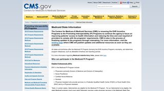 Medicaid State Information - Centers for Medicare & Medicaid ... - CMS