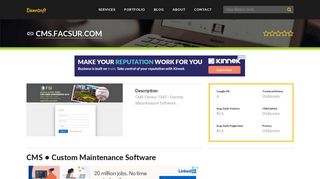 Welcome to Cms.facsur.com - CMS • Custom Maintenance Software