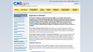 Registration & Attestation - Centers for Medicare & Medicaid ... - CMS