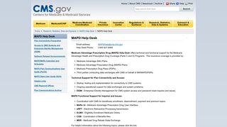 MAPD Help Desk - Centers for Medicare & Medicaid Services - CMS