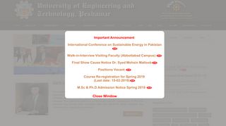 University of Engineering & Technology, Peshawar, Pakistan