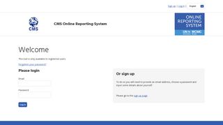 CMS Online Reporting System