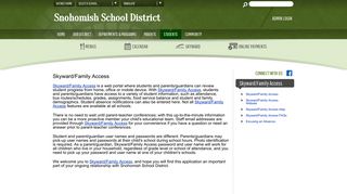 Skyward/Family Access - Snohomish School District