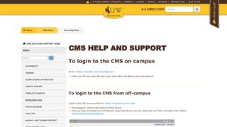 How to Login to CMS | CMS Help and Support | University of Wyoming