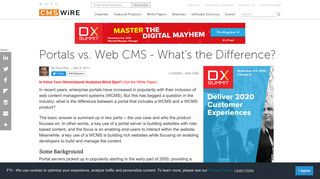 Portals vs. Web CMS - What's the Difference? - CMSWire