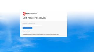 WebsiteTravel™ Lost Password