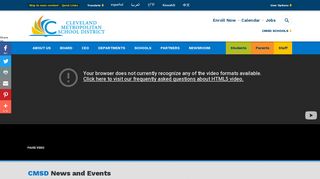 Cleveland Metropolitan School District / CMSD Homepage