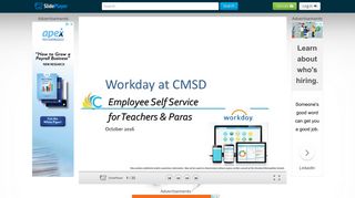 Workday at CMSD Employee Self Service for Teachers & Paras - ppt ...