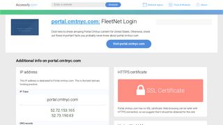 Access portal.cmtnyc.com. FleetNet Login