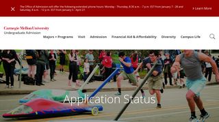 Application Status | Carnegie Mellon Office of Admission