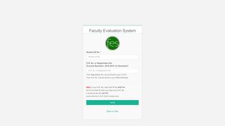 Faculty Evaluation System