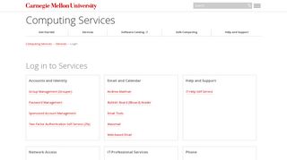 Login - Computing Services - Carnegie Mellon University
