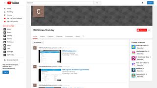 CMUWorks/Workday - YouTube