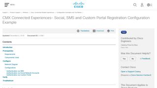 CMX Connected Experiences- Social, SMS and Custom Portal ... - Cisco