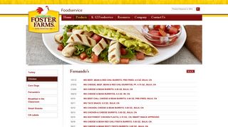 Foster Farms Foodservice: Products