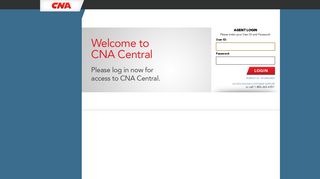 Agent Login - CNA Central Backup Login Page