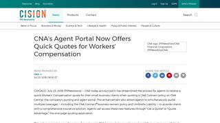 CNA's Agent Portal Now Offers Quick Quotes for Workers' Compensation