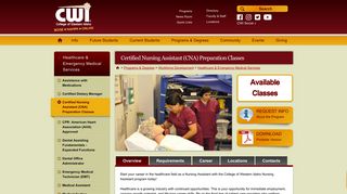Certified Nursing Assistant (CNA) Preparation Classes | CWI