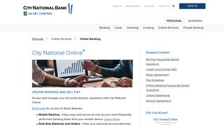 Online Banking - City National Bank