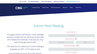 Submit Meter Reading - CNG