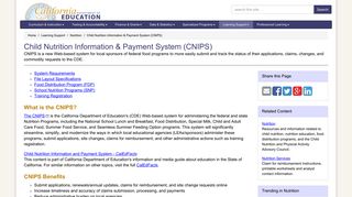 Child Nutrition Information & Payment System (CNIPS) - Nutrition (CA ...