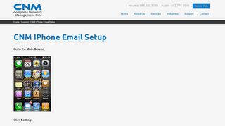 CNM IPhone Email Setup – Complete Network Management Inc