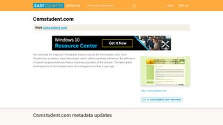 Cnm Student (Cnmstudent.com) - Log in – CNM - Easycounter