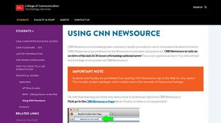 Using CNN Newsource | Technology Services - Boston University