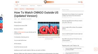 How To Watch CNNGO Outside US (Updated Version)
